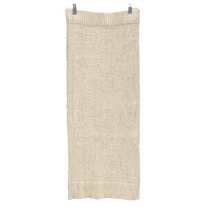 PINK LILY Women's Long KNIT STRAIGHT SKIRT Beige STRETCHY Size LARGE